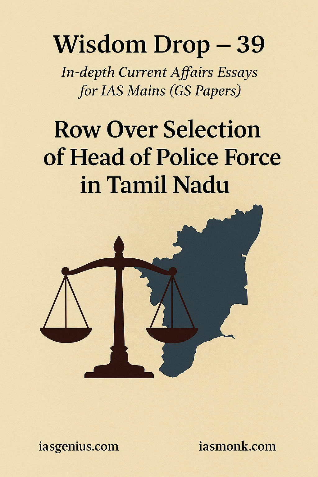 🪶 Wisdom Drop – 39 : Philosophical Reflections : ON Knowledge Drops : Row Over Selection of Head of Police Force in Tamil Nadu: Police Autonomy, Federalism and the Rule of Law: IAS Monk